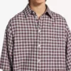 Men’s wrong sleeve shirt in red/navy