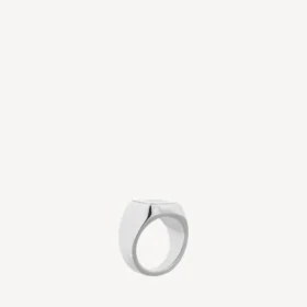 Nano signet ring in shiny silver