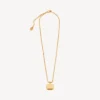 Nano square long necklace in gold