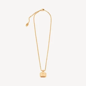 Nano square long necklace in gold