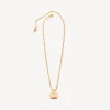 Nano square long necklace in gold