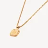 Nano square long necklace in gold