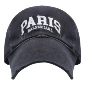 Paris Logo Baseball Cap “Washed Black White” 680748-410B2