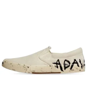 Paris Low Top Slip On Shoes “Washed White Cotton” 710295W3RR59010
