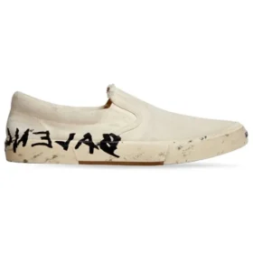Paris Low Top Slip On Shoes “Washed White Cotton” 710295W3RR59010