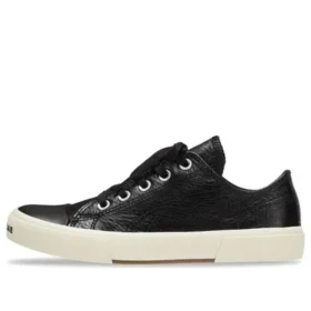 Paris Low Top Sneakers “Black Leather and White Rubber” 688757W3RCB1090