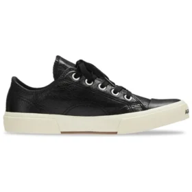 Paris Low Top Sneakers “Black Leather and White Rubber” 688757W3RCB1090