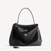 Rodeo handbag large grained calfskin in black