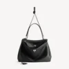 Rodeo handbag large grained calfskin in black