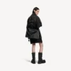 Rodeo handbag large grained calfskin in black
