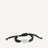 Saint-germain lace bracelet in black/white/shiny silver