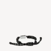 Saint-germain lace bracelet in black/white/shiny silver