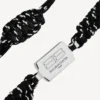 Saint-germain lace bracelet in black/white/shiny silver