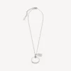 Saint-germain ring necklace in shiny silver