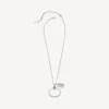 Saint-germain ring necklace in shiny silver