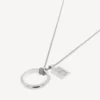 Saint-germain ring necklace in shiny silver