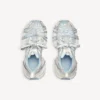 Women’s 3xl extreme laces logo sneaker in white/off white/light blue