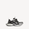 Women’s 3xl sneaker in black/silver