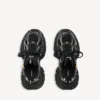 Women’s 3xl sneaker with charms in black/silver