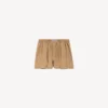 Women’s a-line boxer shorts in sand beige