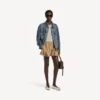 Women’s a-line boxer shorts in sand beige