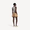 Women’s a-line boxer shorts in sand beige