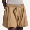 Women’s a-line boxer shorts in sand beige