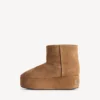 Women’s alaska platform bootie in brown/white