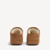 Women’s alaska soft platform mule in brown/white