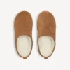 Women’s alaska soft platform mule in brown/white