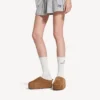 Women’s alaska soft platform mule in brown/white