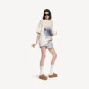 Women’s alaska soft platform mule in brown/white