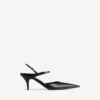 Women’s avenue bow slingback in black/silver