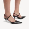 Women’s avenue bow slingback in black/silver