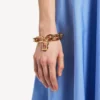 Women’s b link bracelet in shiny gold