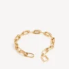 Women’s b link necklace in shiny gold