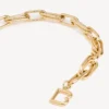 Women’s b link necklace in shiny gold