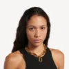 Women’s b link necklace in shiny gold