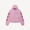 Women’s balenciaga sacra cœur medium fit zip-up hoodie  in old pink