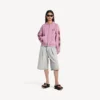 Women’s balenciaga sacra cœur medium fit zip-up hoodie  in old pink