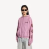 Women’s balenciaga sacra cœur medium fit zip-up hoodie  in old pink