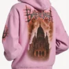 Women’s balenciaga sacra cœur medium fit zip-up hoodie  in old pink