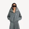 Women’s bodies high collar tracksuit jacket in elephant grey