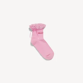 Women’s bow socks in pink/red