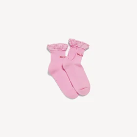 Women’s bow socks in pink/red