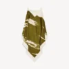 Women’s brush scratch scarf top in khaki