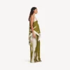 Women’s brush scratch scarf top in khaki