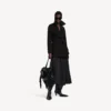 Women’s cocoon short trench in black