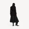 Women’s cocoon short trench in black