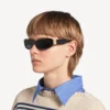 Women’s cosmo rectangle sunglasses in black